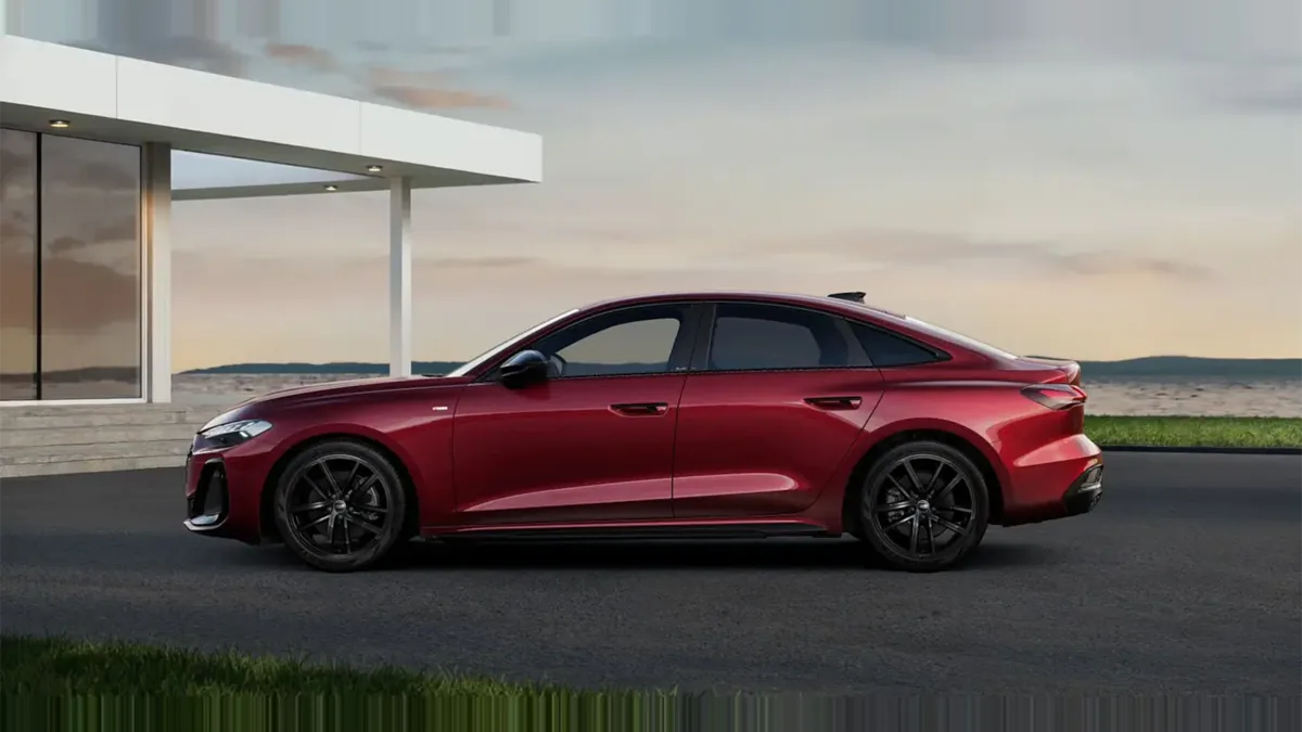Audi A5 TDI 150kW (204CV) Black Line en renting en Zaragoza — Lateral