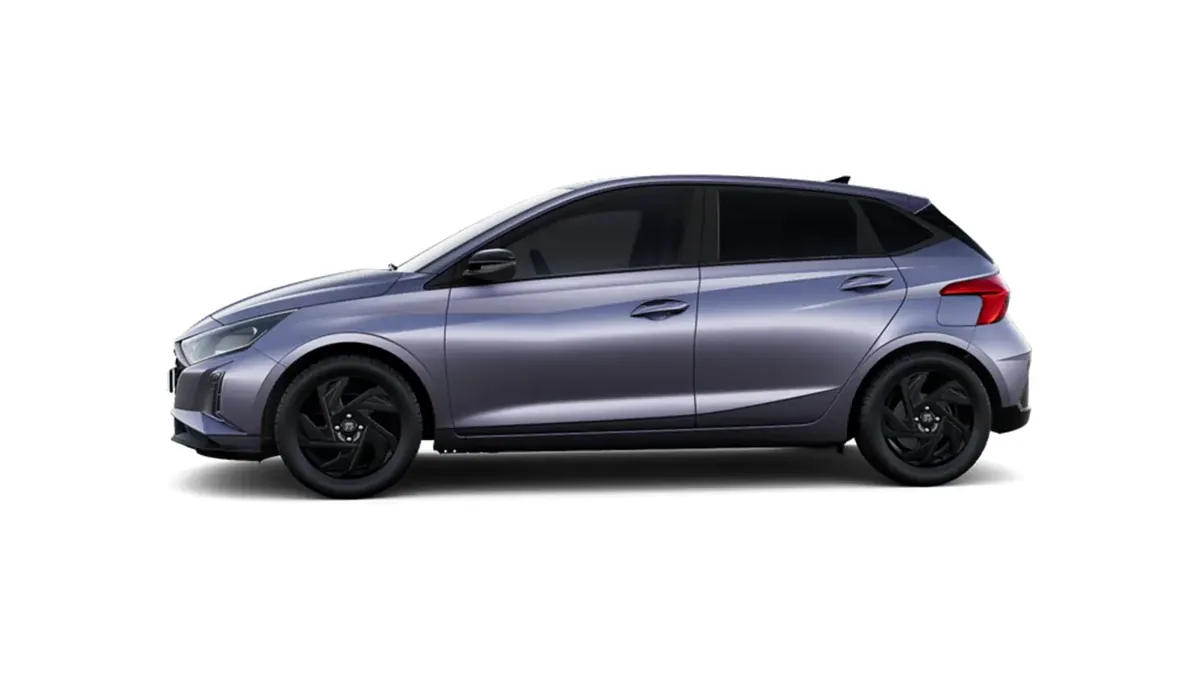 Hyundai i20 1.0T Black Line 90cv MY26 en renting en Zaragoza — Lateral