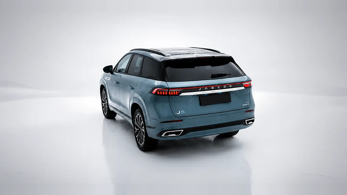 Jaecoo 8 PHEV Exclusive 1.5 TGDI 3DHT AWD 7p. en renting en Zaragoza — Lateral