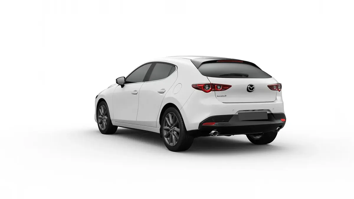 Mazda 3 2.5L e-Skyactiv G MHEV 140CV 6MT Prime-Line en renting en Zaragoza — Trasera