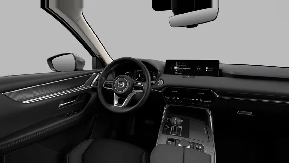 Mazda CX-60 e-Skyactiv D MHEV 147kW RWD 8AT Exclus.-Line en renting en Zaragoza — Delantera