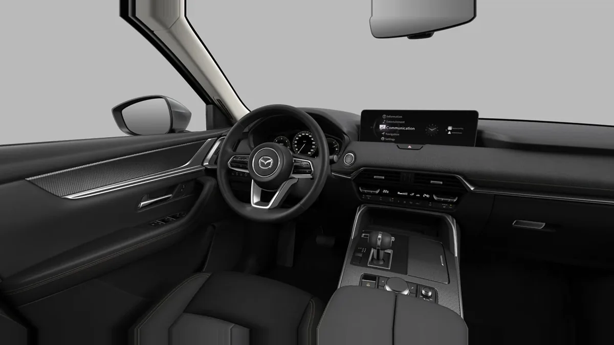 Mazda CX-60 e-Skyactiv D MHEV 8AT RWD Exclusive-Line en renting en Zaragoza — Delantera